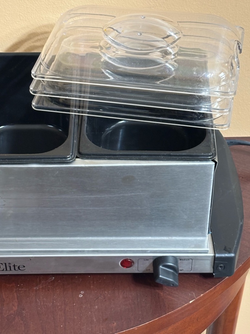Stainless Steel 3-Compartment Buffet Server - Brushed Finish - Picture 8 of 8